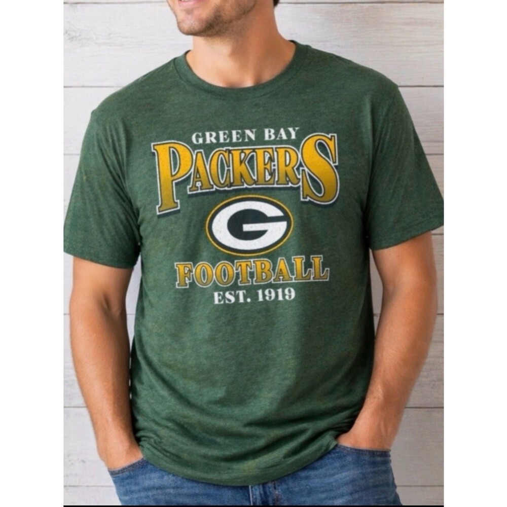 Green Bay Packers NFL Team Apparel Graphic T-Shirt Men’s XL Green Football Tee
